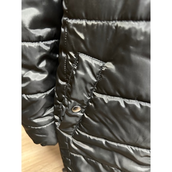 ST JOHN'S BAY Women's Black Puffer Coat Hooded Faux Fur Trim Winter XXL - Picture 6 of 9